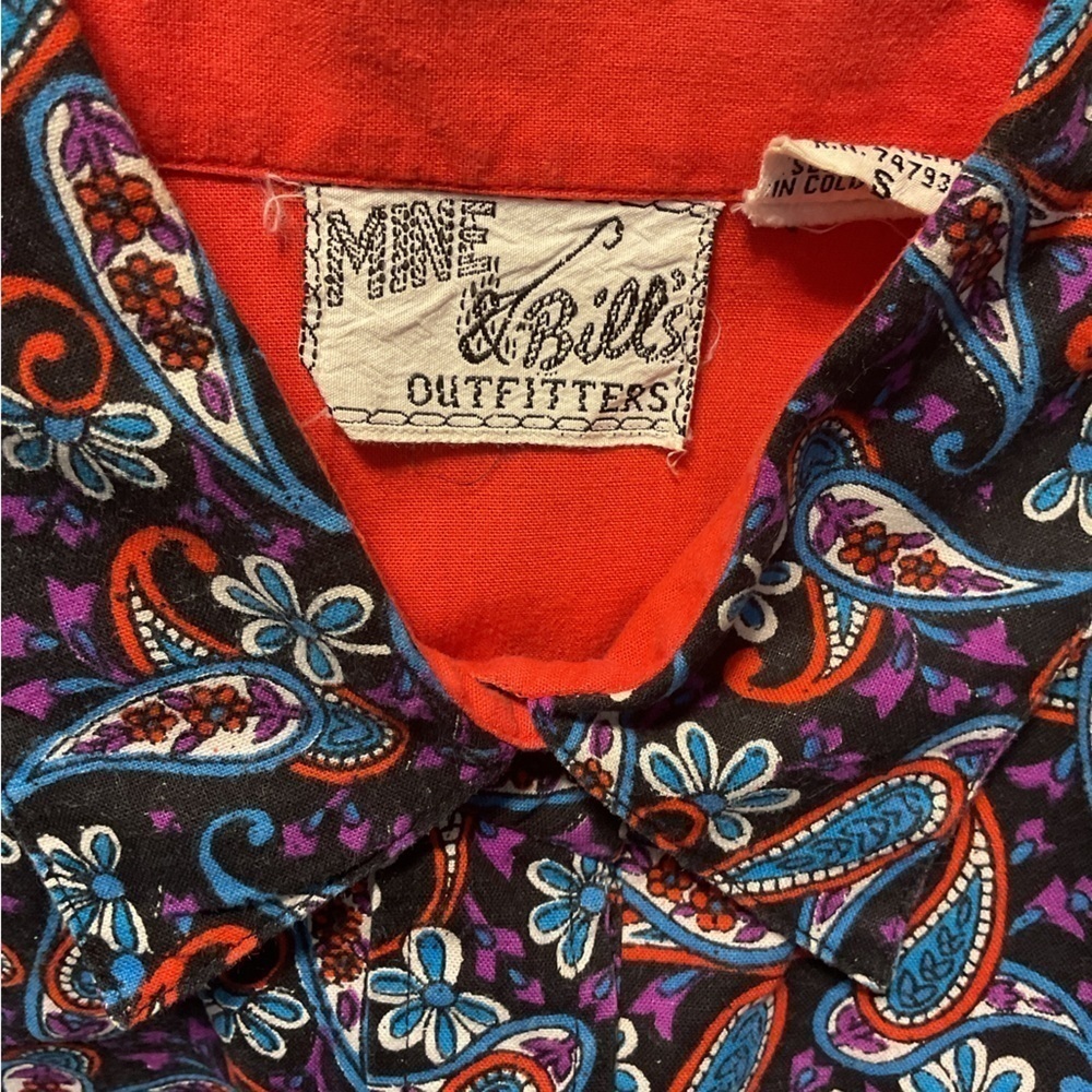 Vintage Mine & Bill’s Outfitters Long Sleeve Button Down Western Paisley Shirt S - Picture 9 of 10